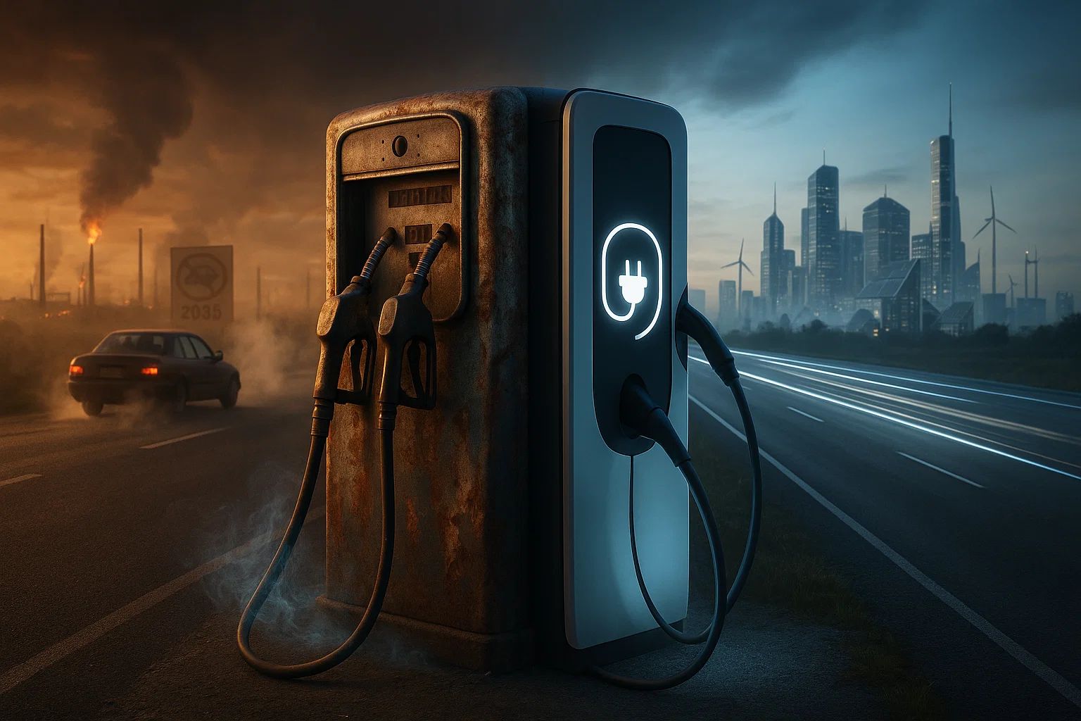 Ban on Combustion Cars vs. Development of Gas Stations